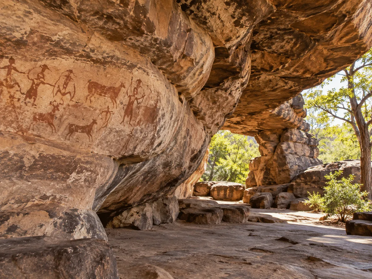 Rock Paintings at Bhimbetka Rock Shelters