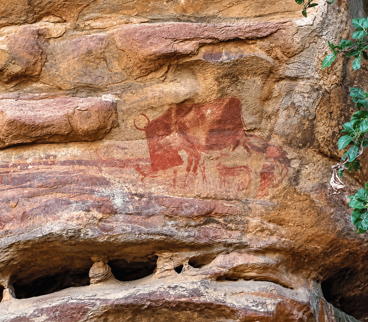 Bhimbetka Boar Rock