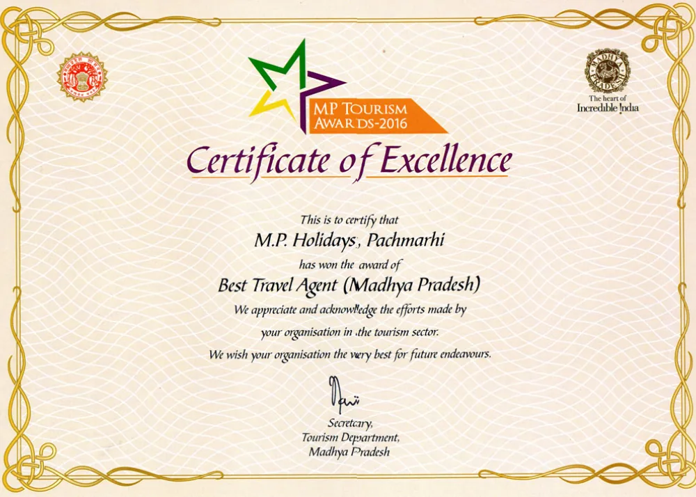 Certificate of Excellence for Year 2016