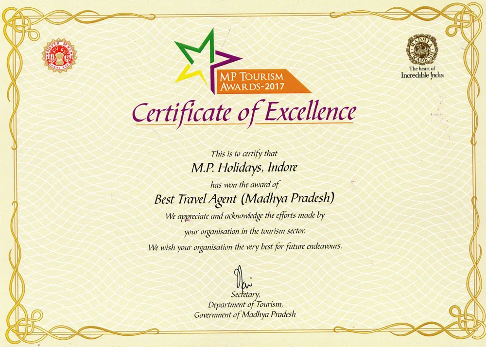 Certificate of Excellence for Year 2017