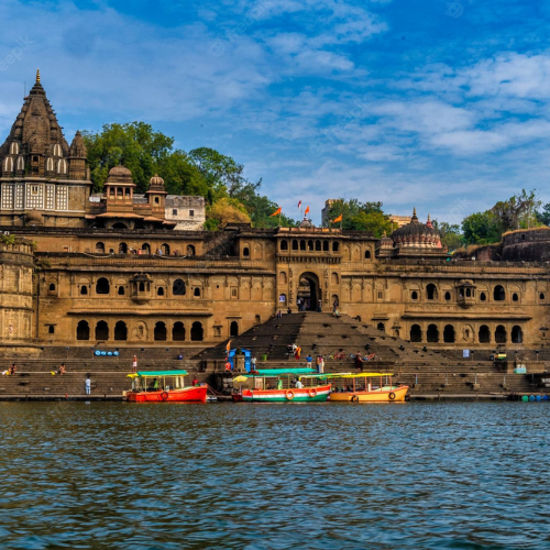 Maheshwar — Ahilyabai Holkar's riverside capital — a temple-lined ghat town on the holy Narm